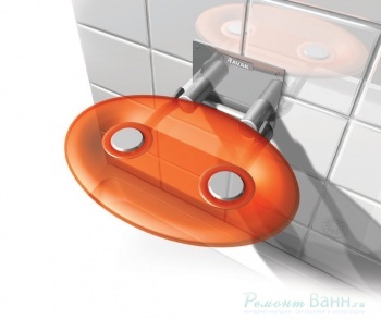 Универсальное сиденье Ravak OVO-P ORANGE CLEAR для душа