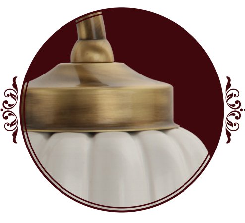 MIGLIORE Olivia ML.OLV-60.631 - Светильник настенный.белая керамика хром,бронза,золото