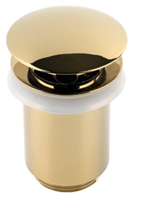Комплектующие-TIMO 8011 gold- донный клапан на раковину (автомат)золото